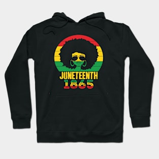 Retro Juneteenth Day 1865 Afro Melanin Hoodie